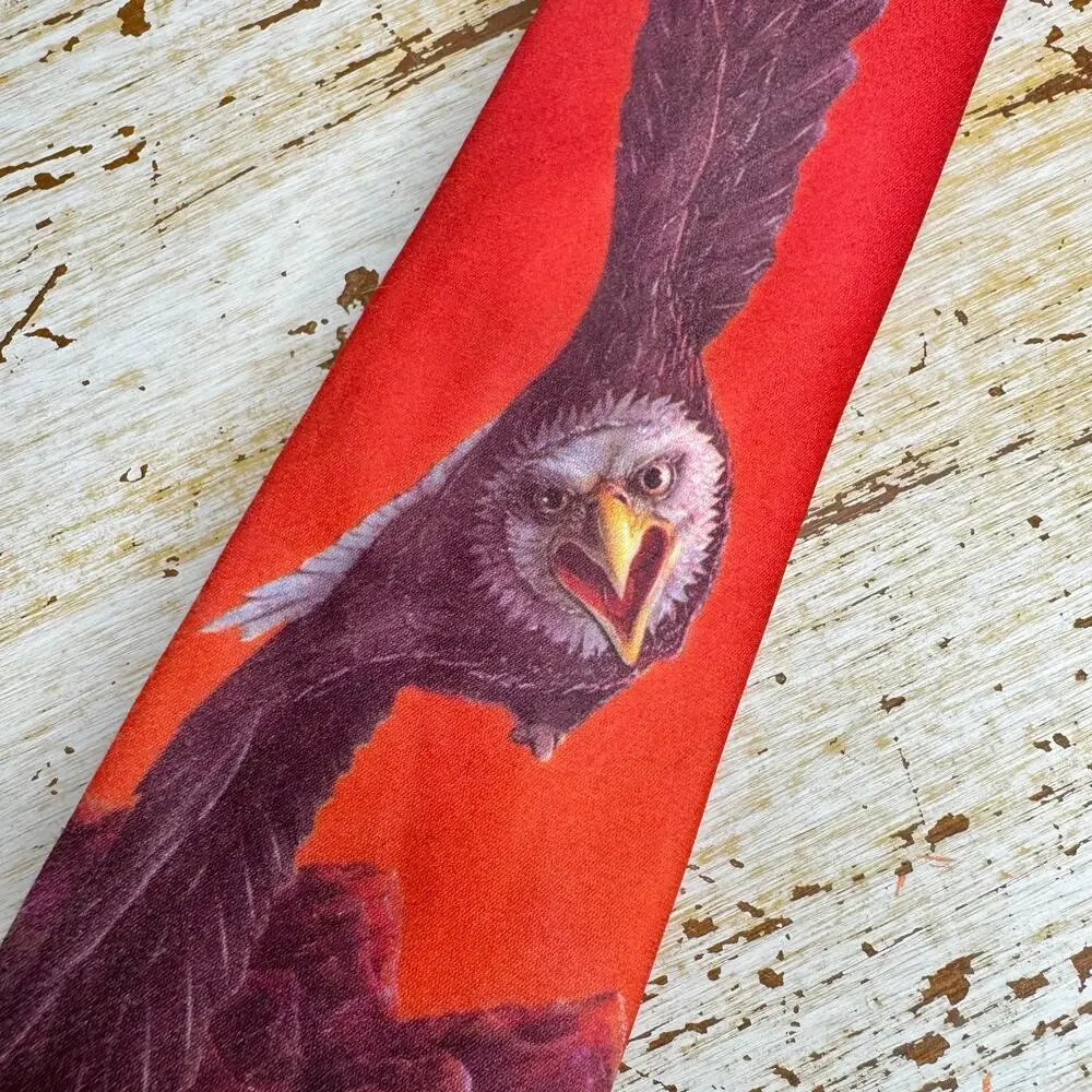 Ralph Marlin Harley Davidson Vintage 1987 Flying Eagle Neck Tie One Size